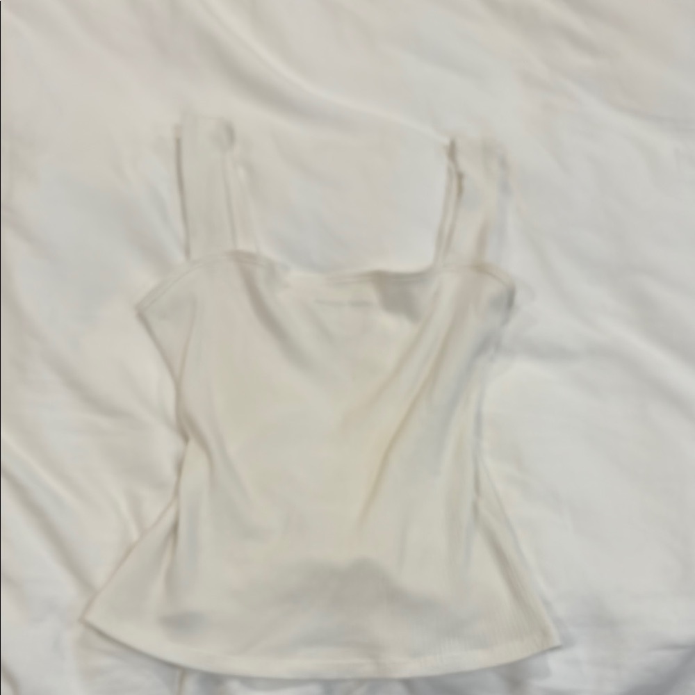Reformation White Fitted Bustier Camisole